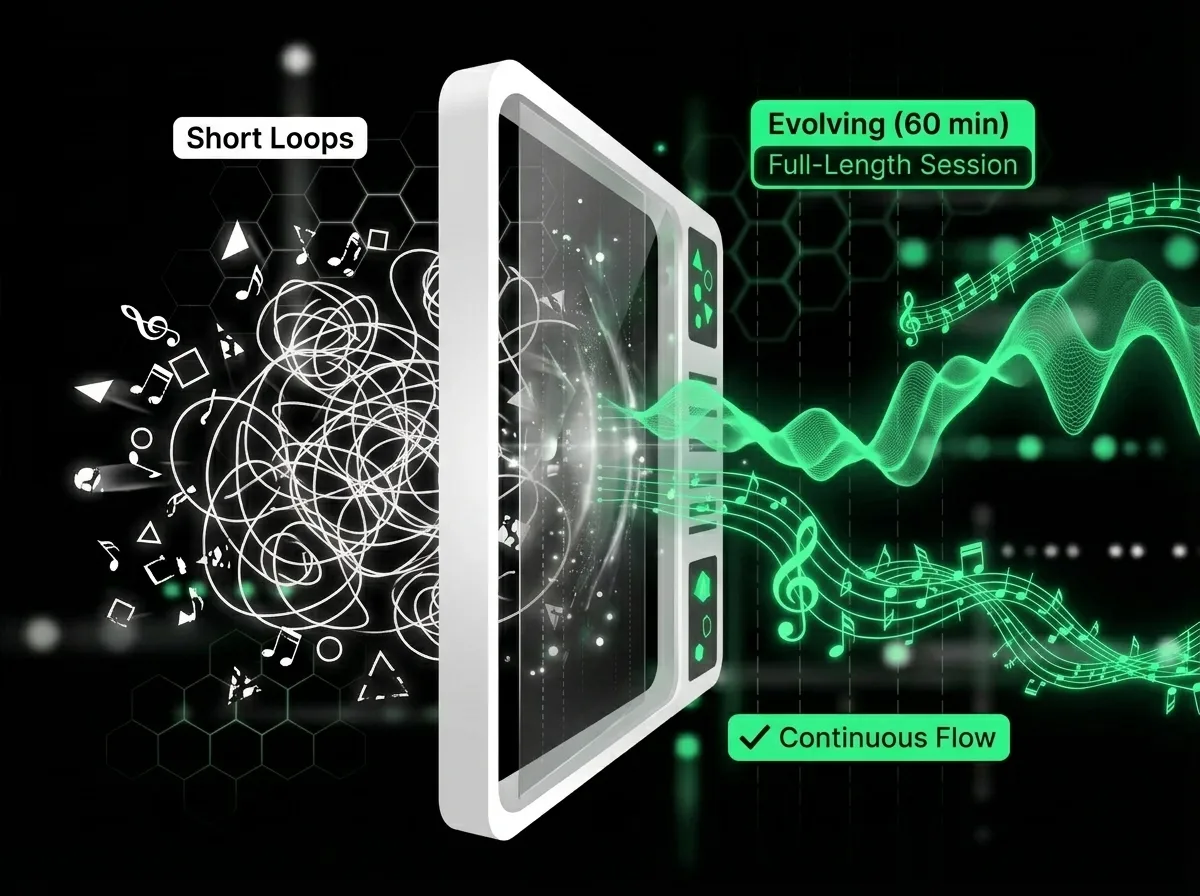 長時間セッションで注意を引き付けるトラック