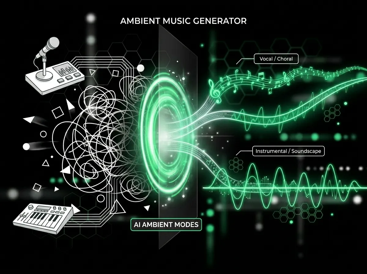 ボーカルとインストゥルメンタルのアンビエントモード