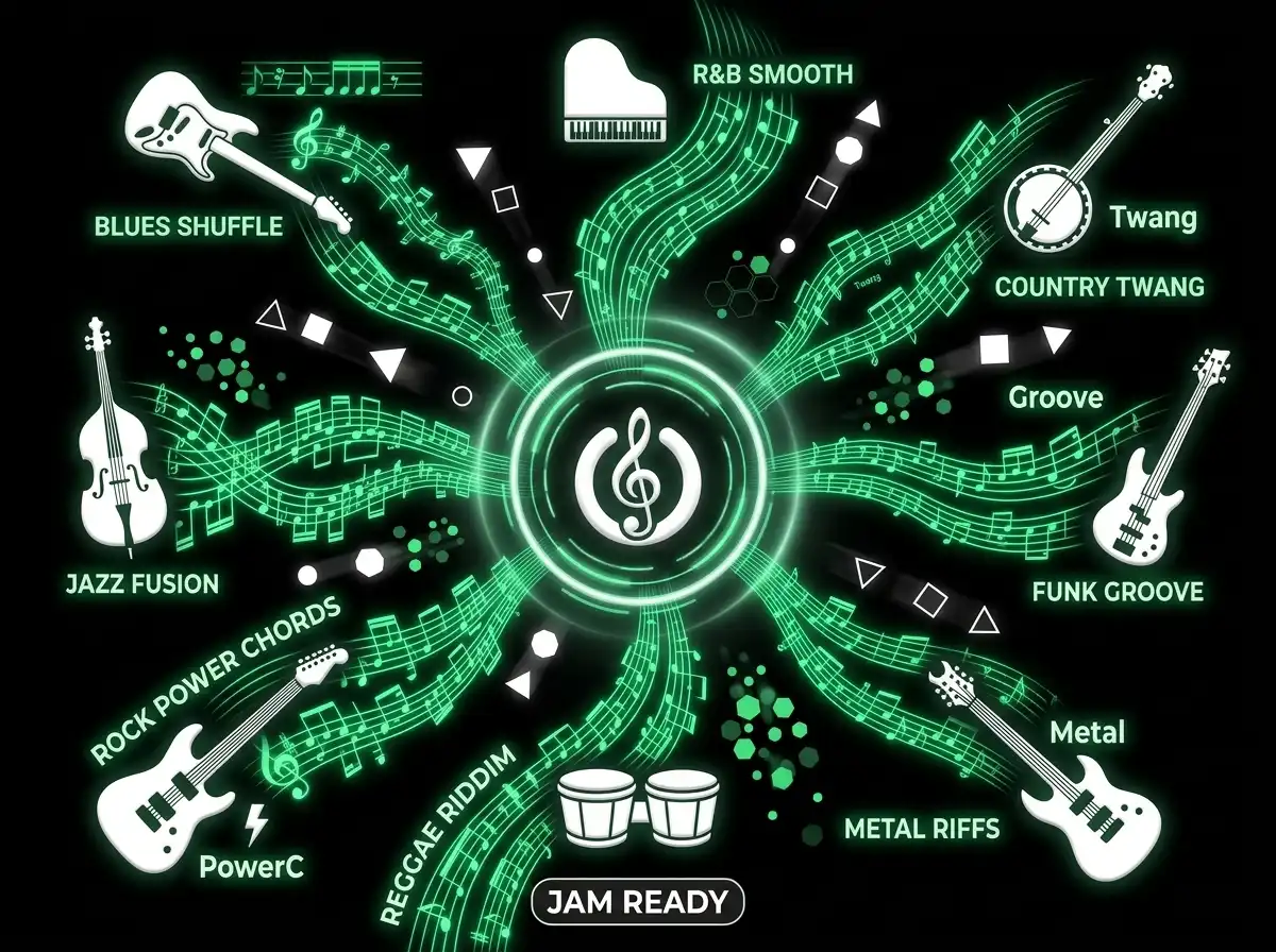 ブルースからメタルまであらゆるスタイルをカバー