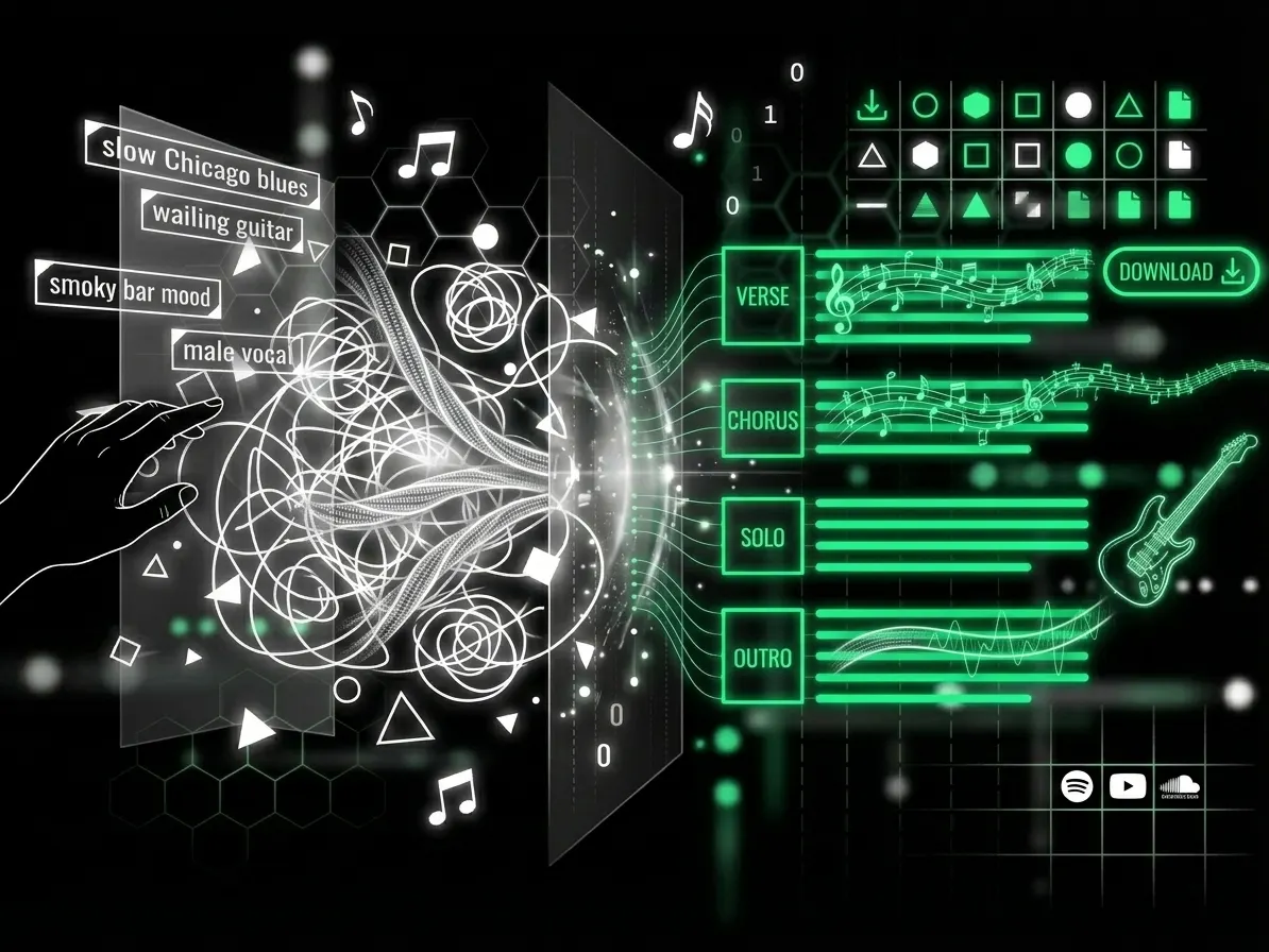 Des chansons complètes depuis des mots simples