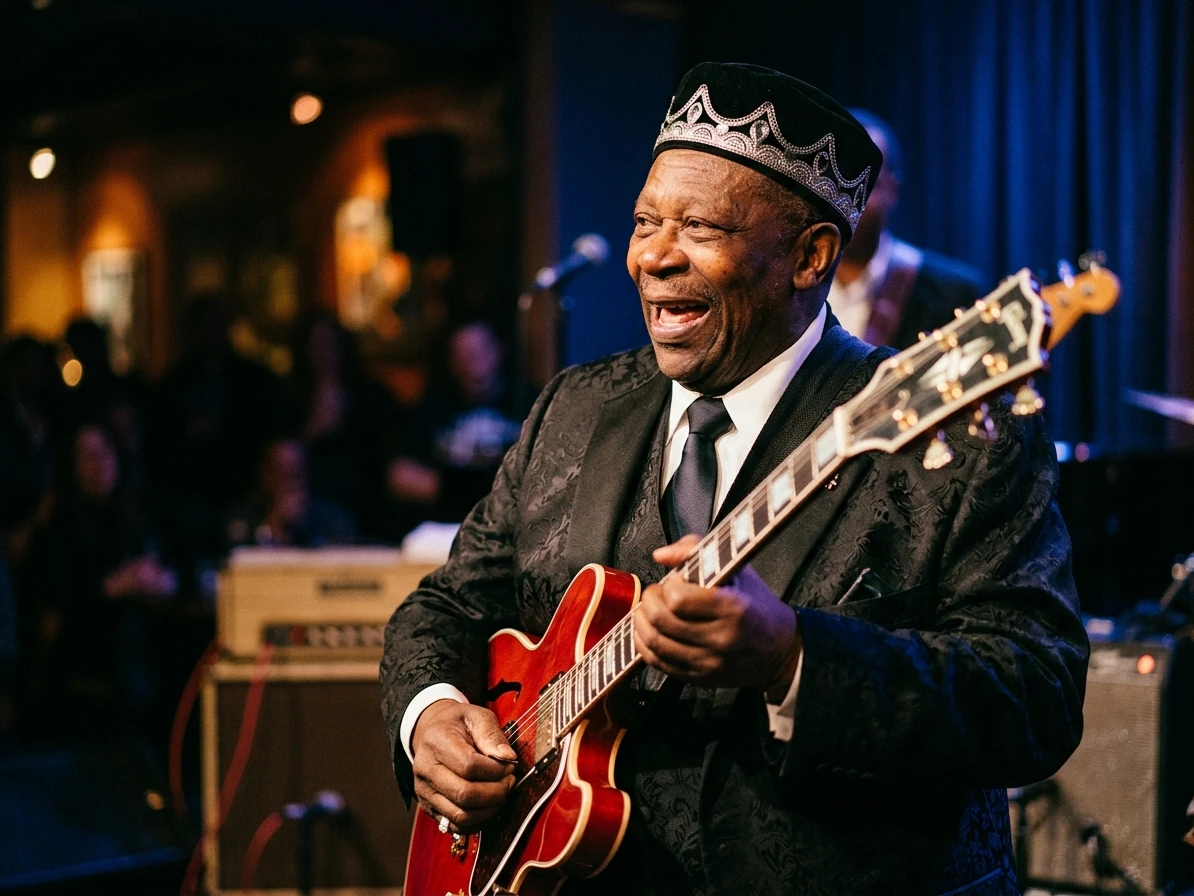 Stylized portrait of B.B. King