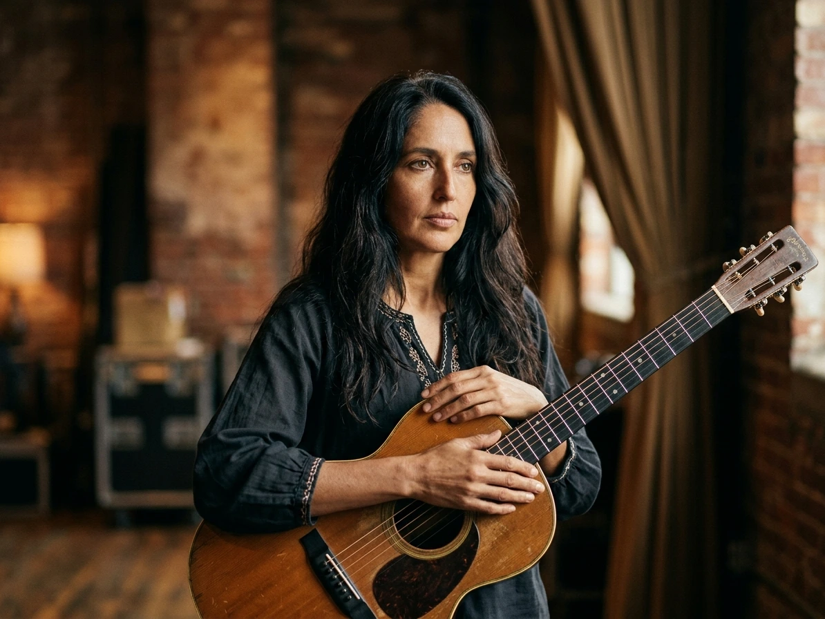 Joan Baez 的风格化肖像