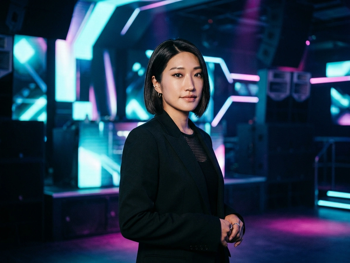 Stylized portrait of Peggy Gou