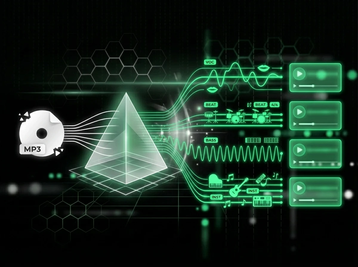 Divida arquivos MP3 em stems limpos