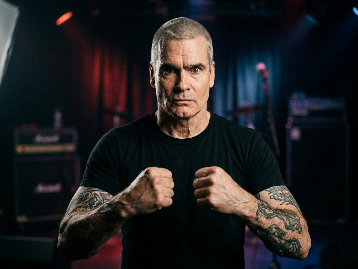 Stylized portrait of Henry Rollins