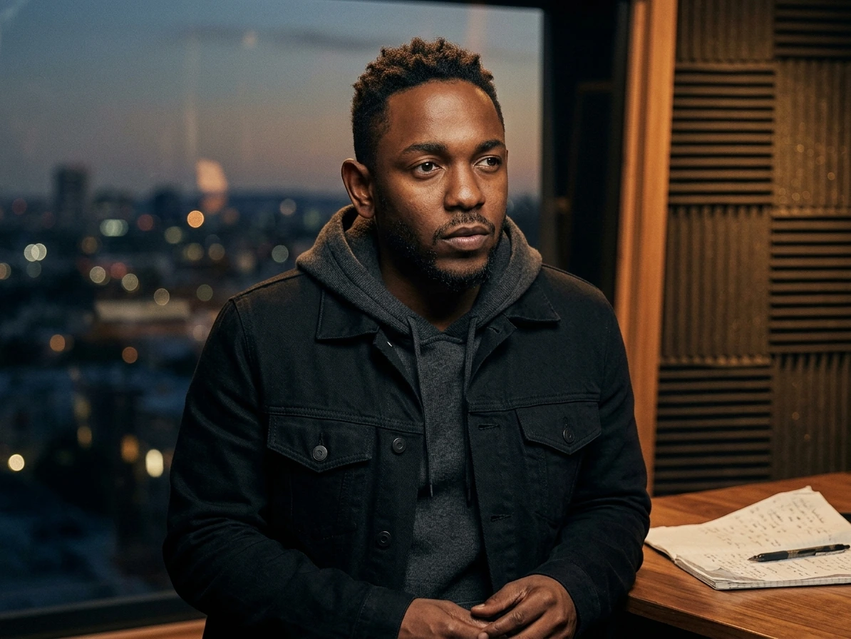 Retrato estilizado de Kendrick Lamar