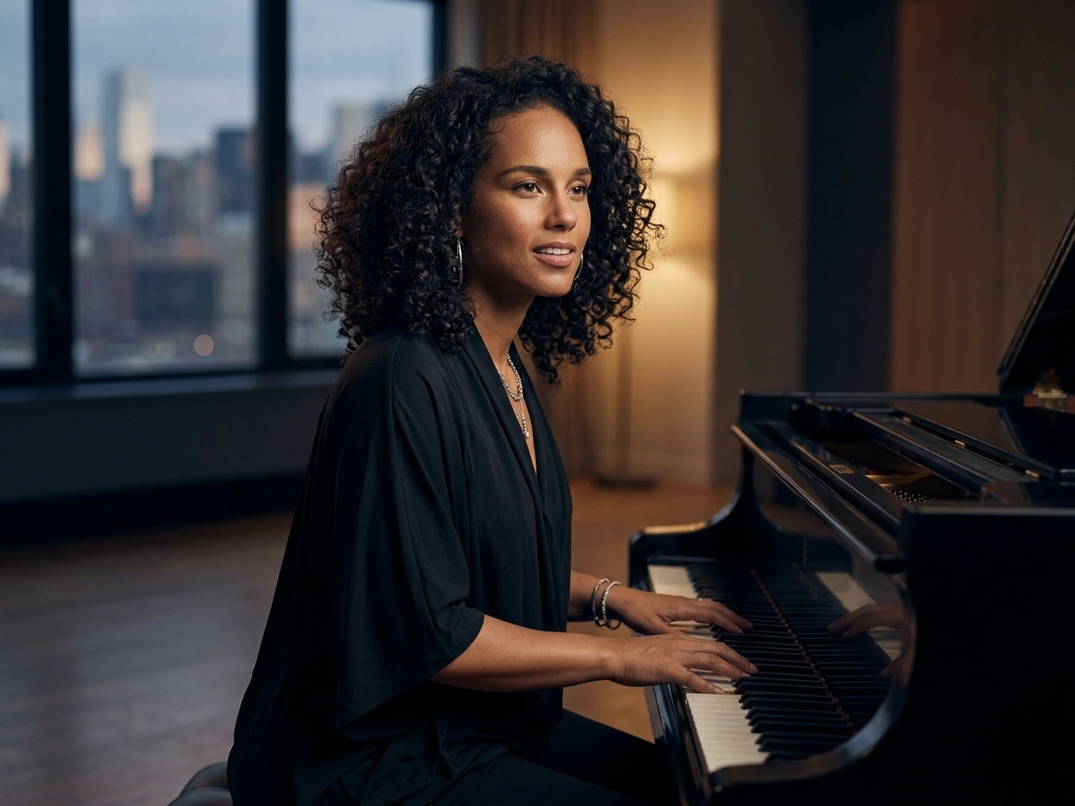 Portrait stylisé d’Alicia Keys