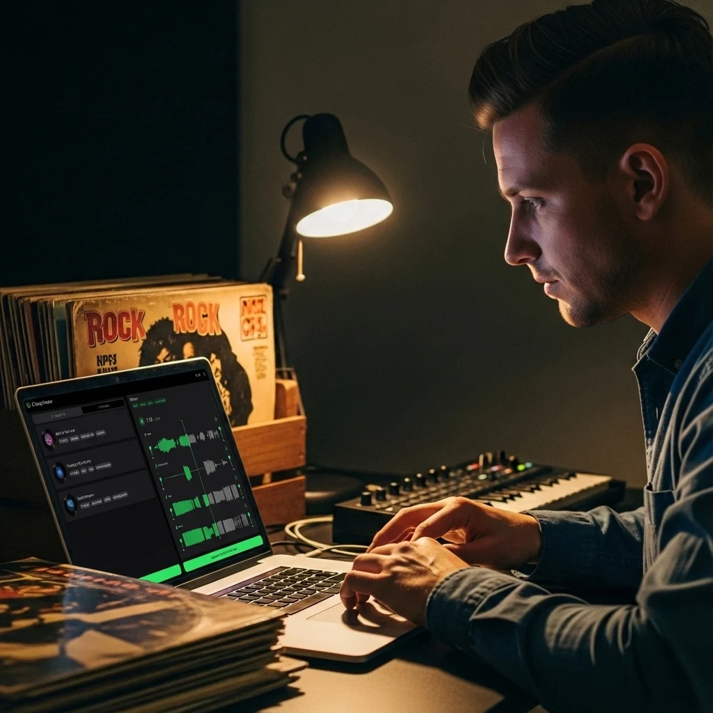 Produtor de Hip-Hop usando Separador de Stems