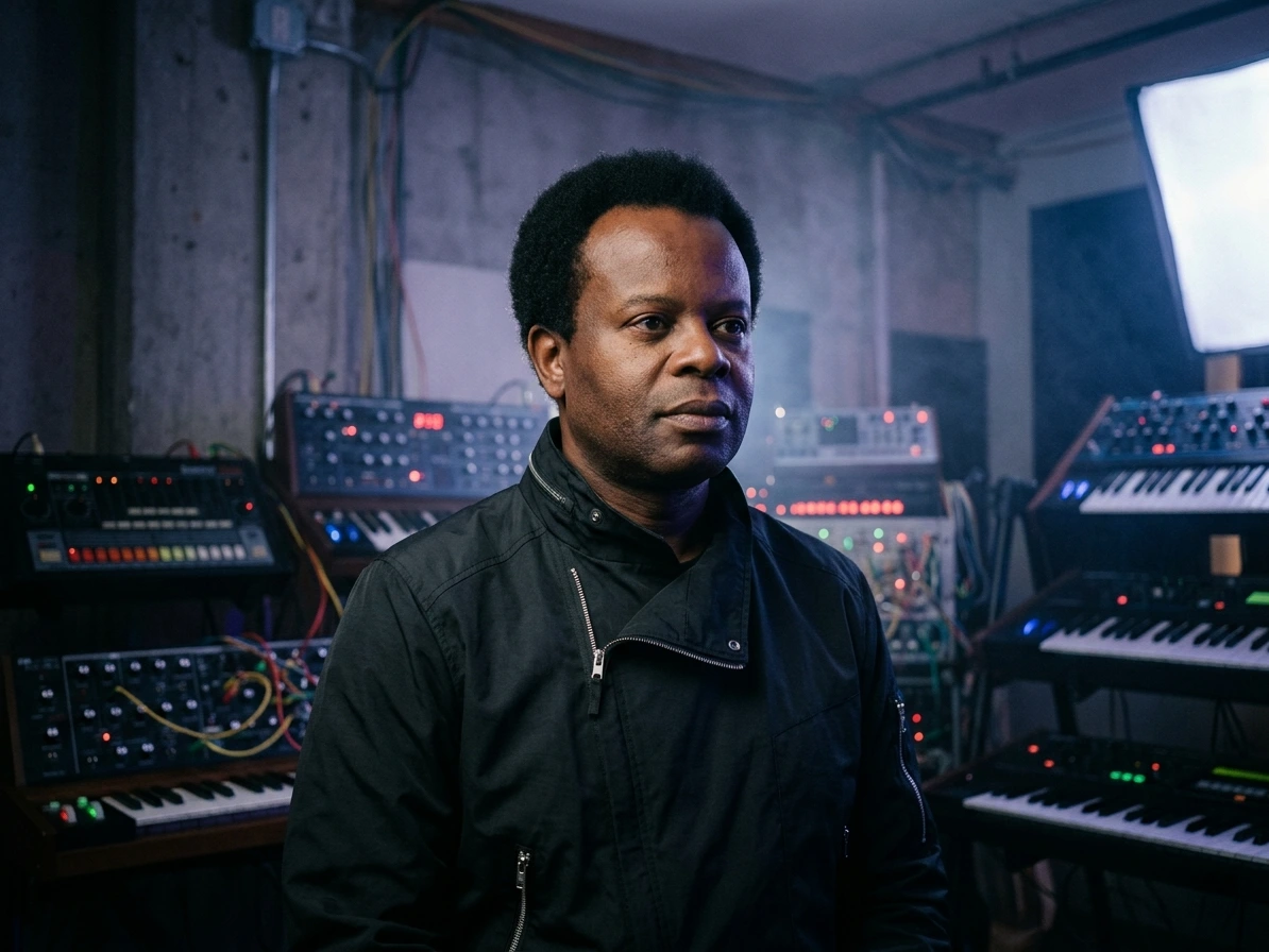 Stylized portrait of Juan Atkins